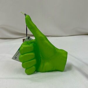 Thumbs Up “OK” Pop Art Novelty Candle by Candellana ~ Bright Green Hand